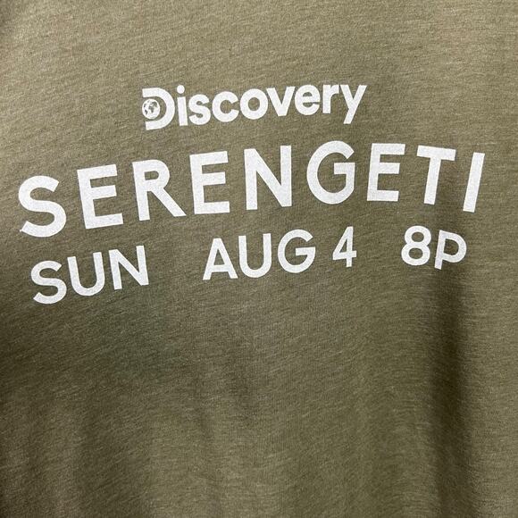 Discovery Channel Serengeti Promo T-shirt Men's Size Small Green NWOT Deadstock - Picture 2 of 6